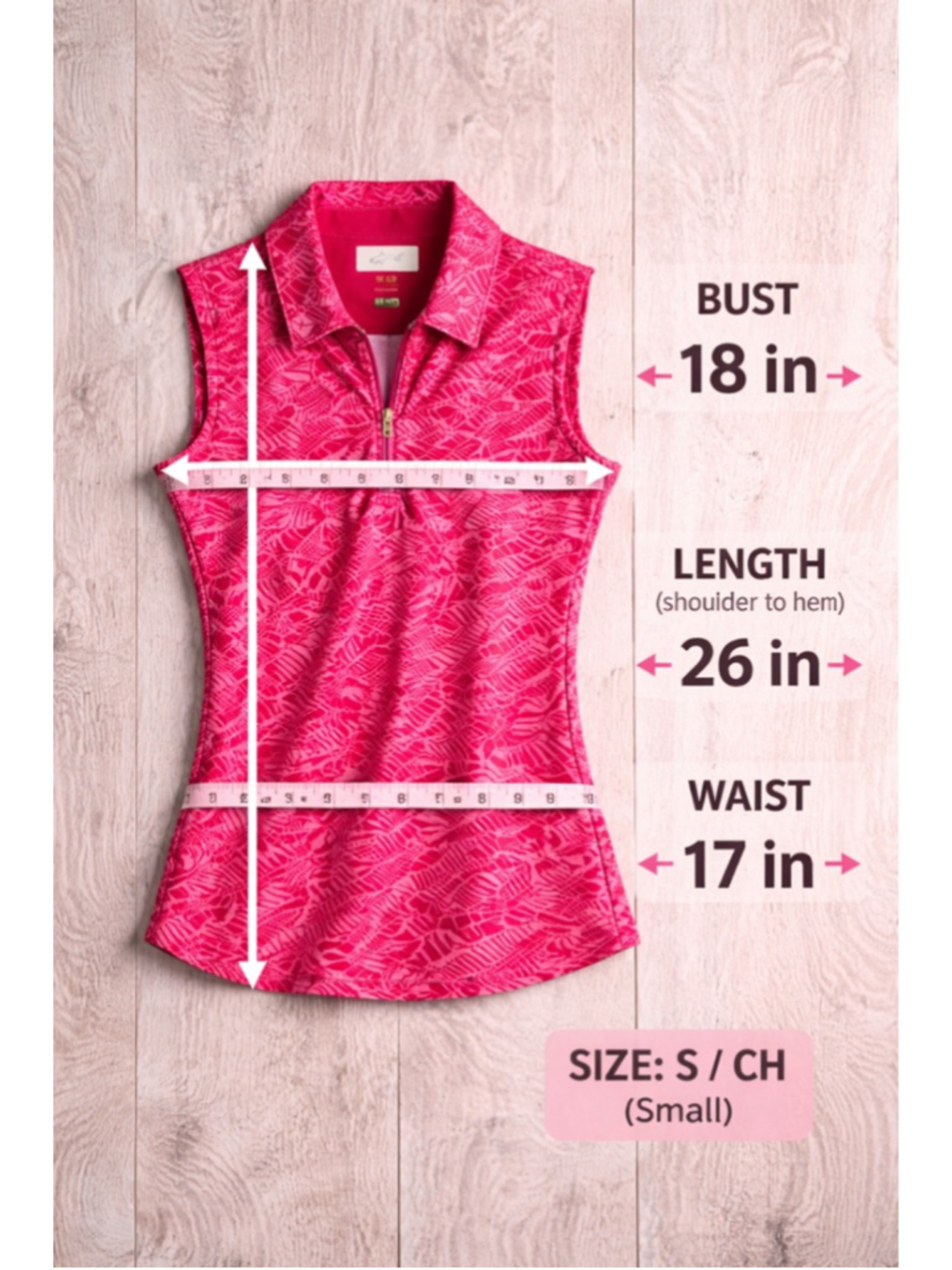 Greg Norman ML75 Womens Small Pink Sleeveless Golf Top 1/4 Zip Performance Polo - Picture 8 of 8